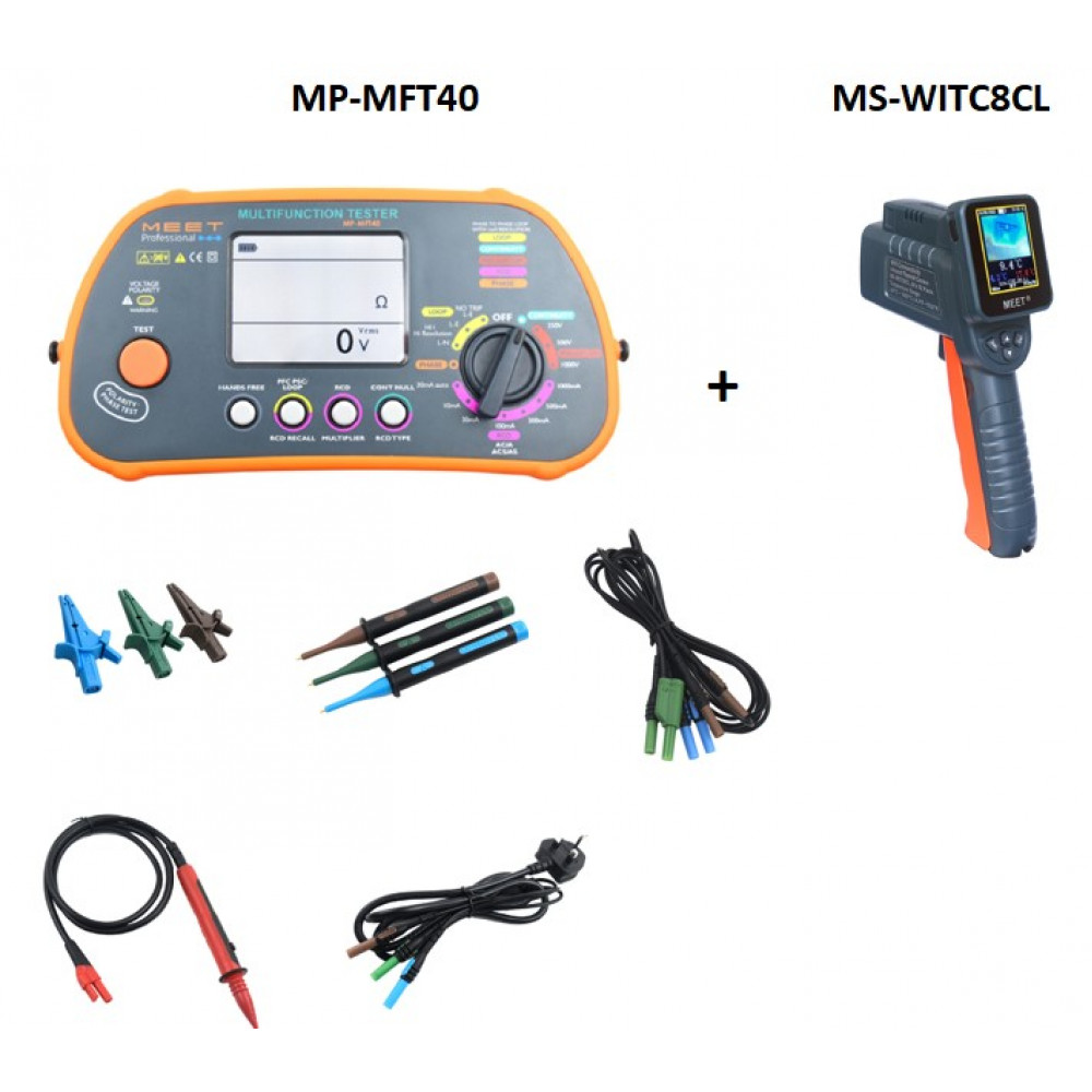 MP-MFT40 + MS-WITC8CL  專業級別多功能6合1測試儀 + 手持式熱成像儀帶記錄功能